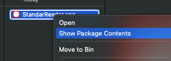 Showing Package Contents